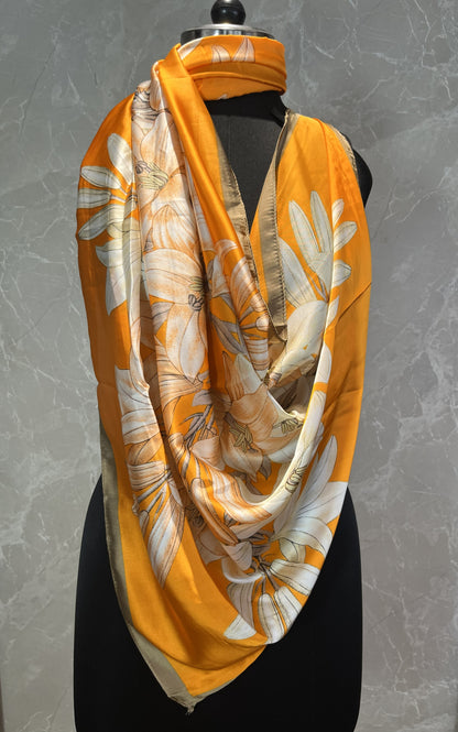 Fire Lilies | Silk Scarf