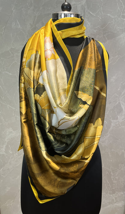 Lotus Leaves | Silk Scarf