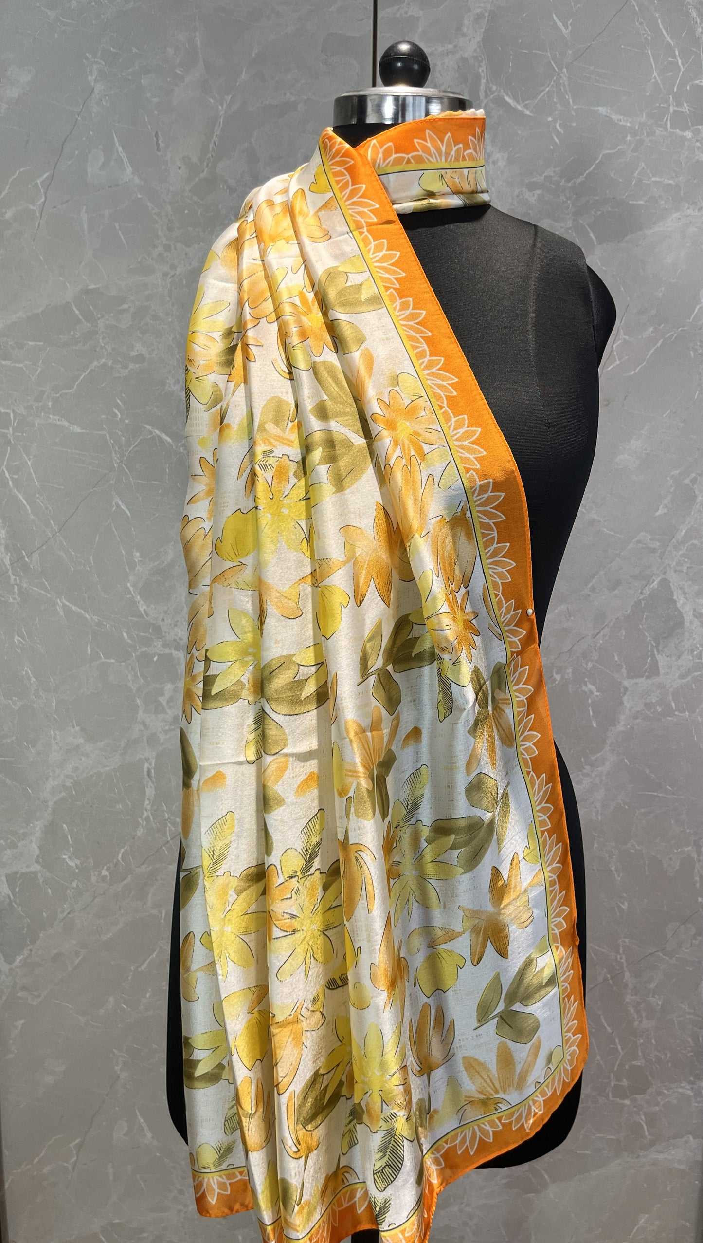 Autumn Flowers | Silk Scarf