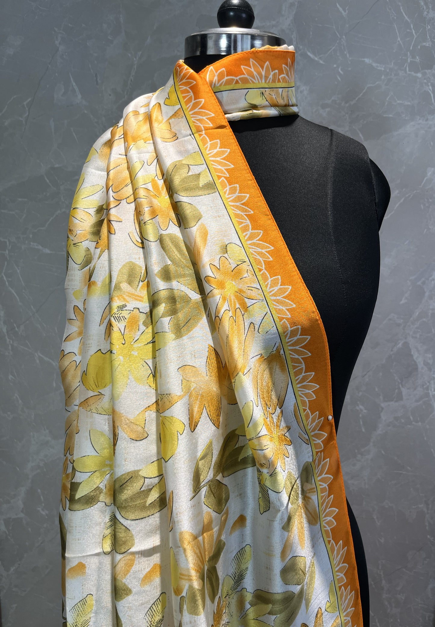 Autumn Flowers | Silk Scarf