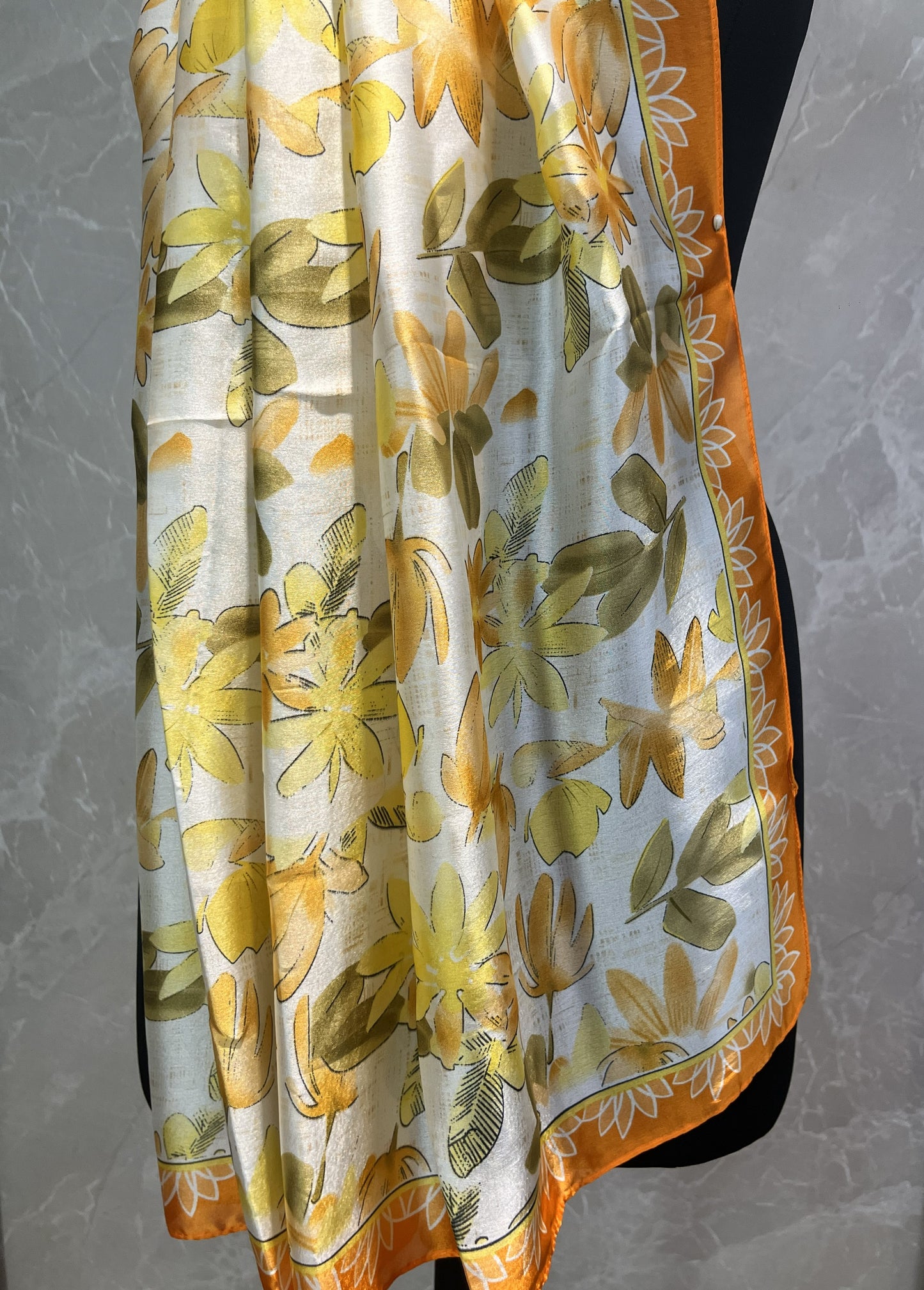 Autumn Flowers | Silk Scarf