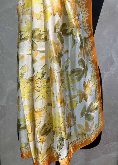 Autumn Flowers | Silk Scarf