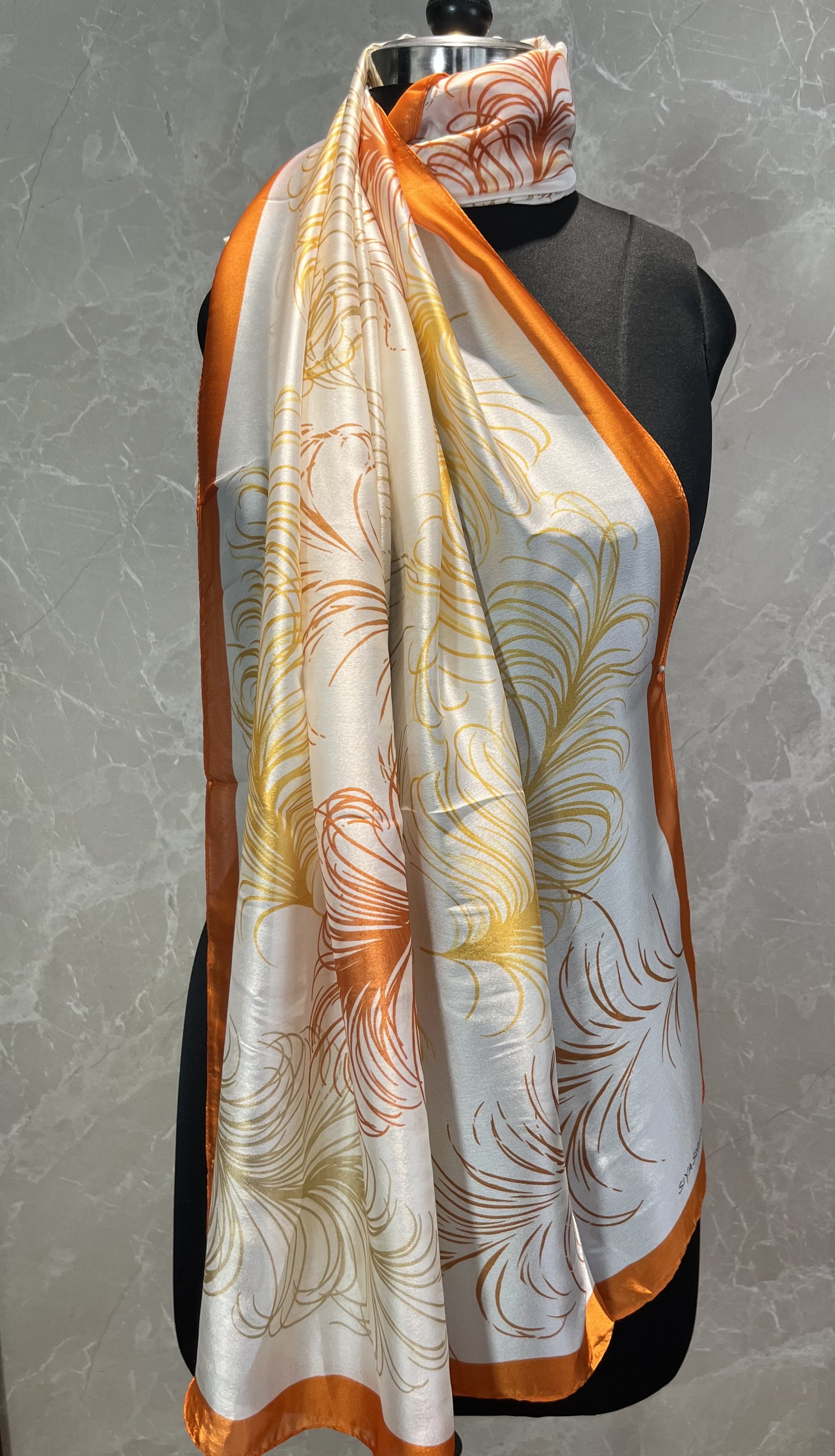 White Feather | Silk Scarf
