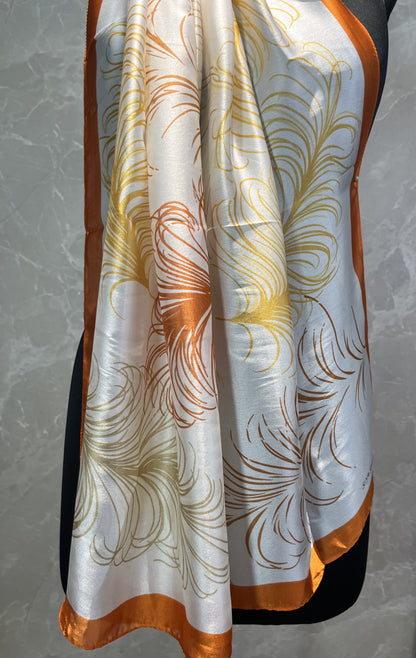 White Feather | Silk Scarf