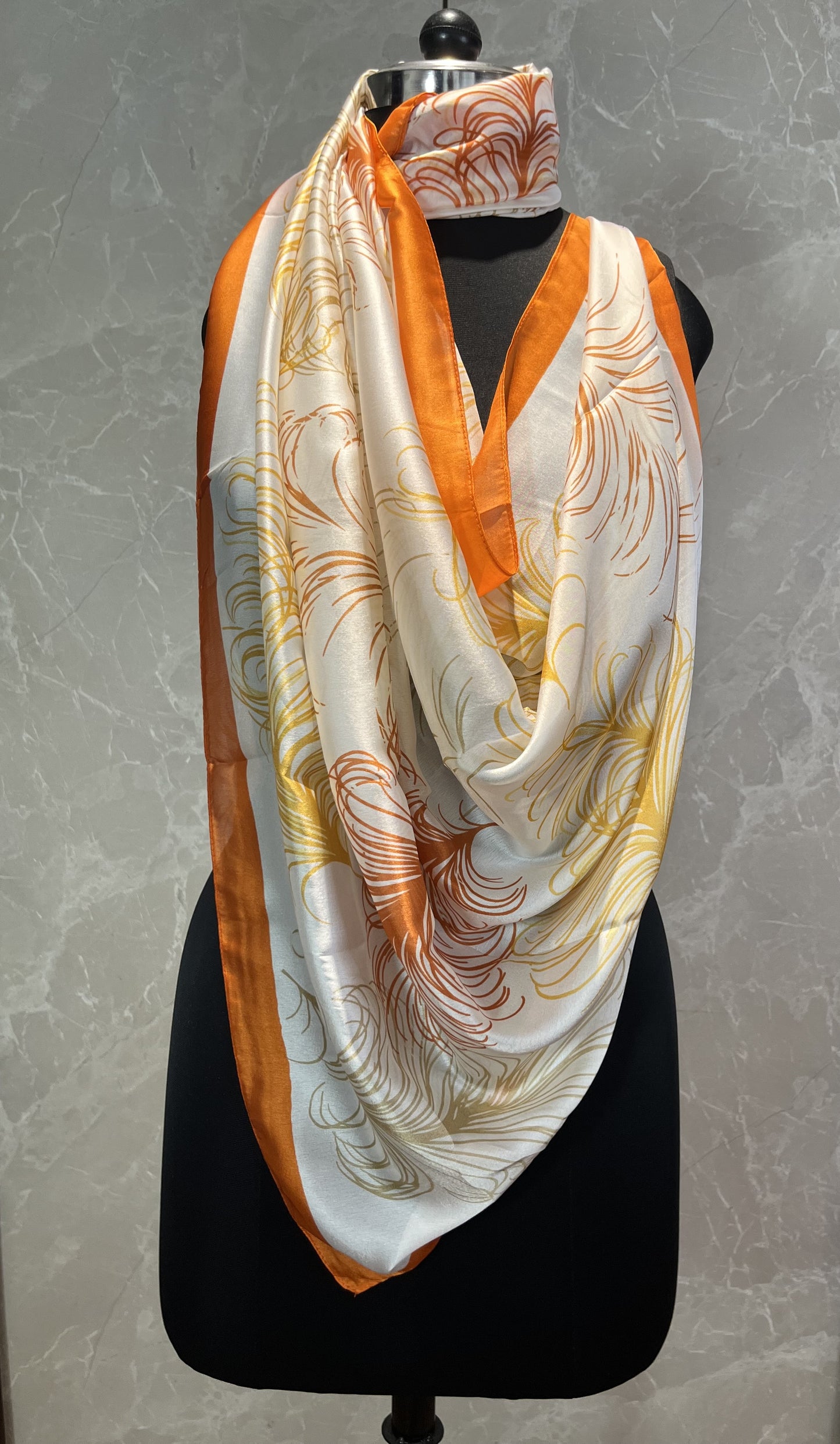 White Feather | Silk Scarf