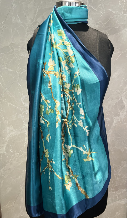 Emerald Bloom | Silk Scarf
