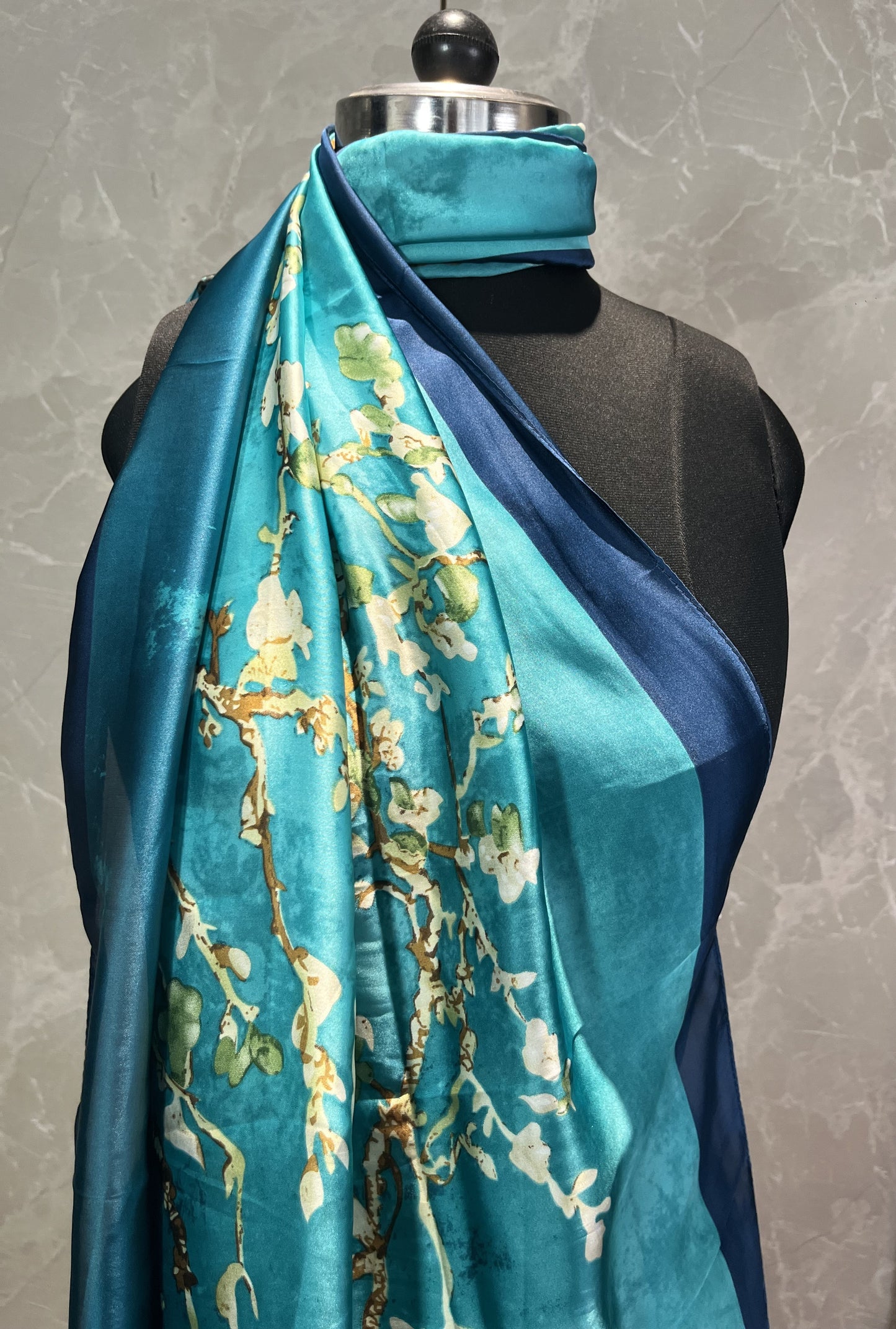 Emerald Bloom | Silk Scarf