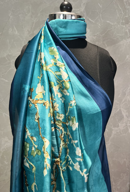 Emerald Bloom | Silk Scarf