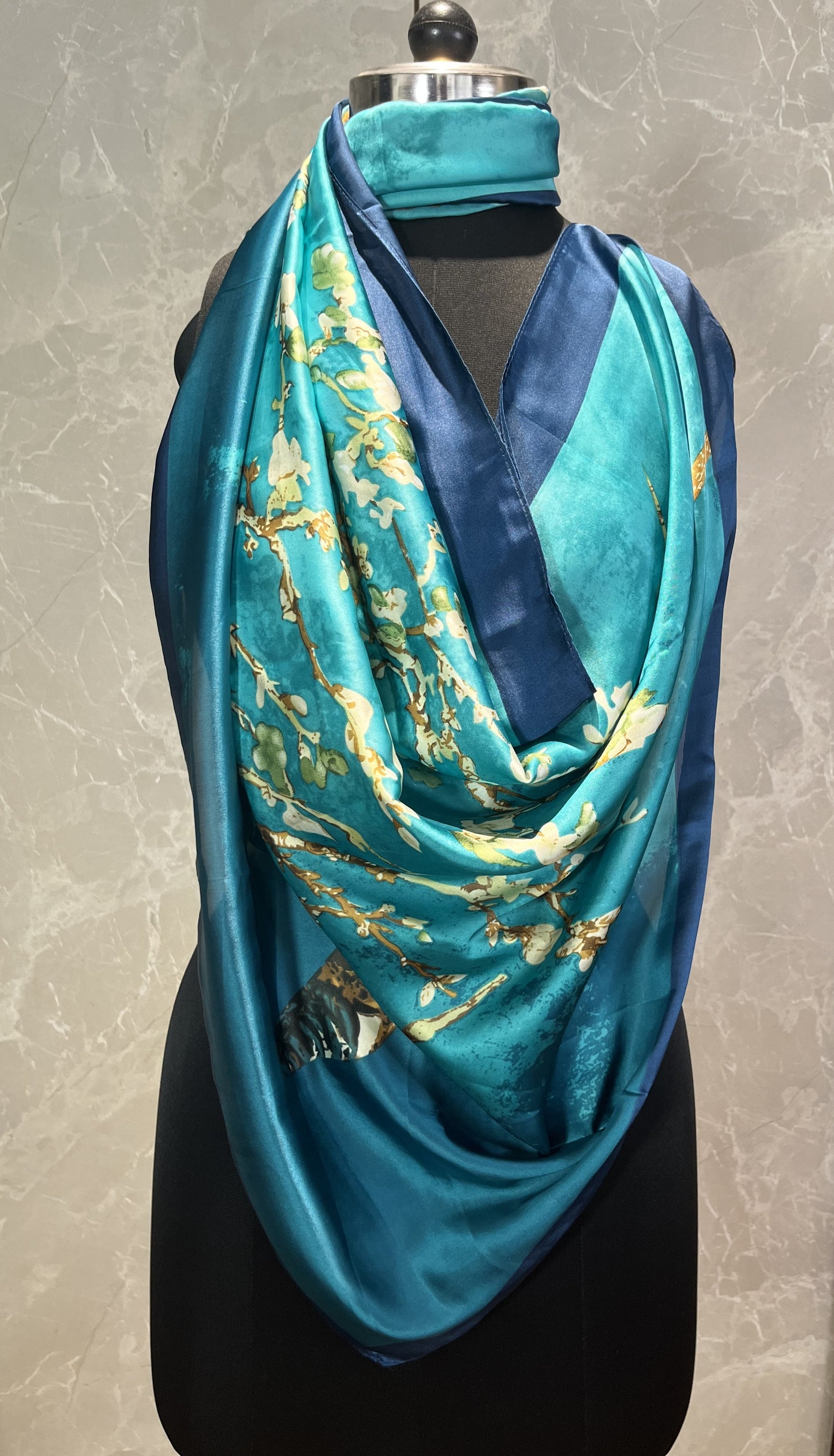 Emerald Bloom | Silk Scarf