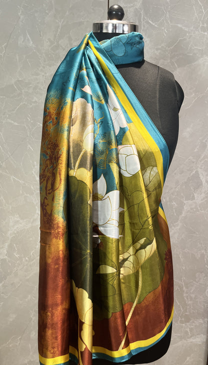 Abstract Pond | Silk Scarf