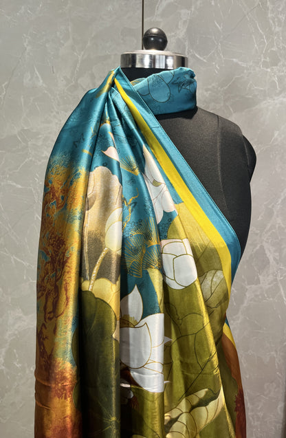 Abstract Pond | Silk Scarf