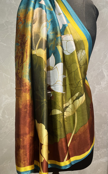 Abstract Pond | Silk Scarf
