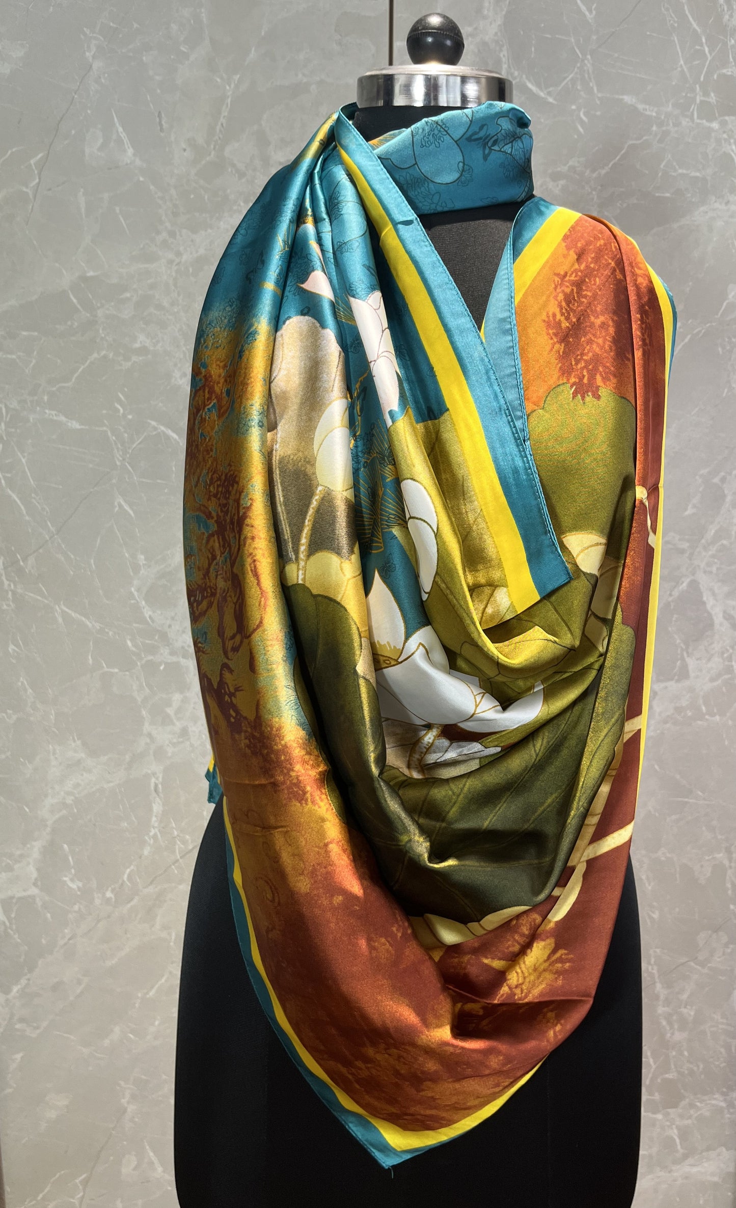 Abstract Pond | Silk Scarf