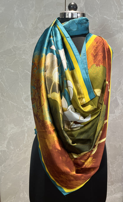 Abstract Pond | Silk Scarf