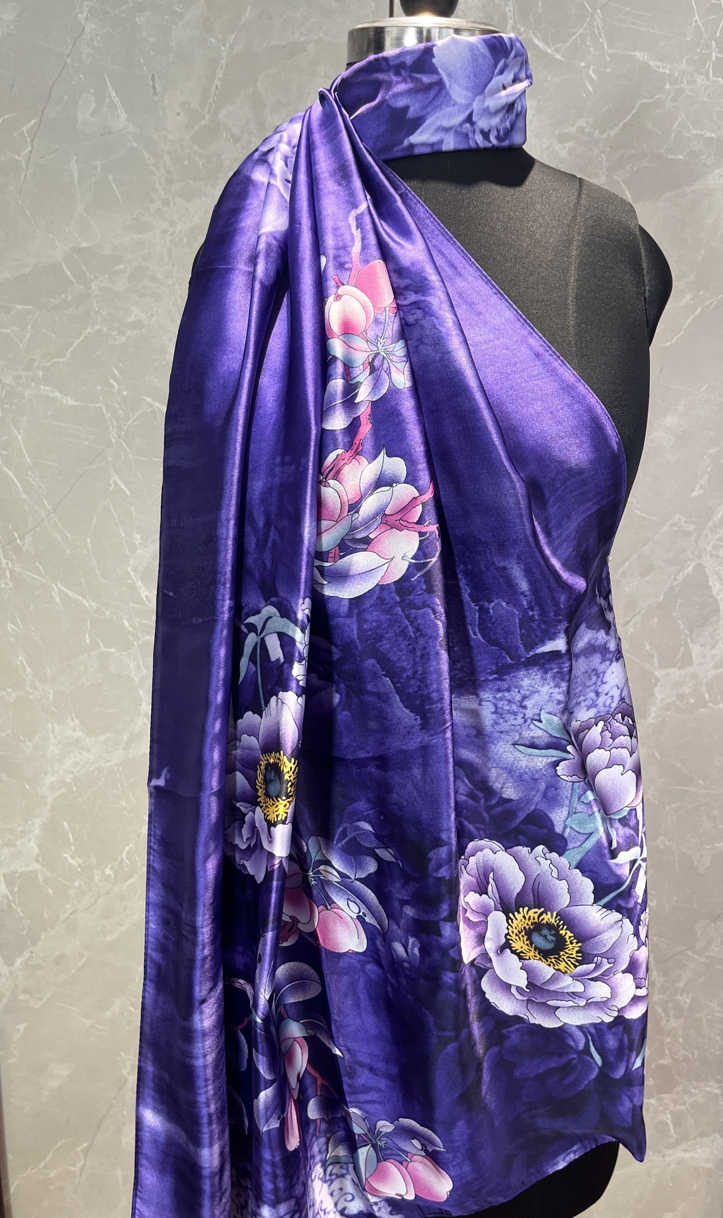 Peony Poetry | Silk Scarf