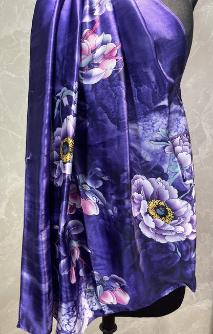 Peony Poetry | Silk Scarf