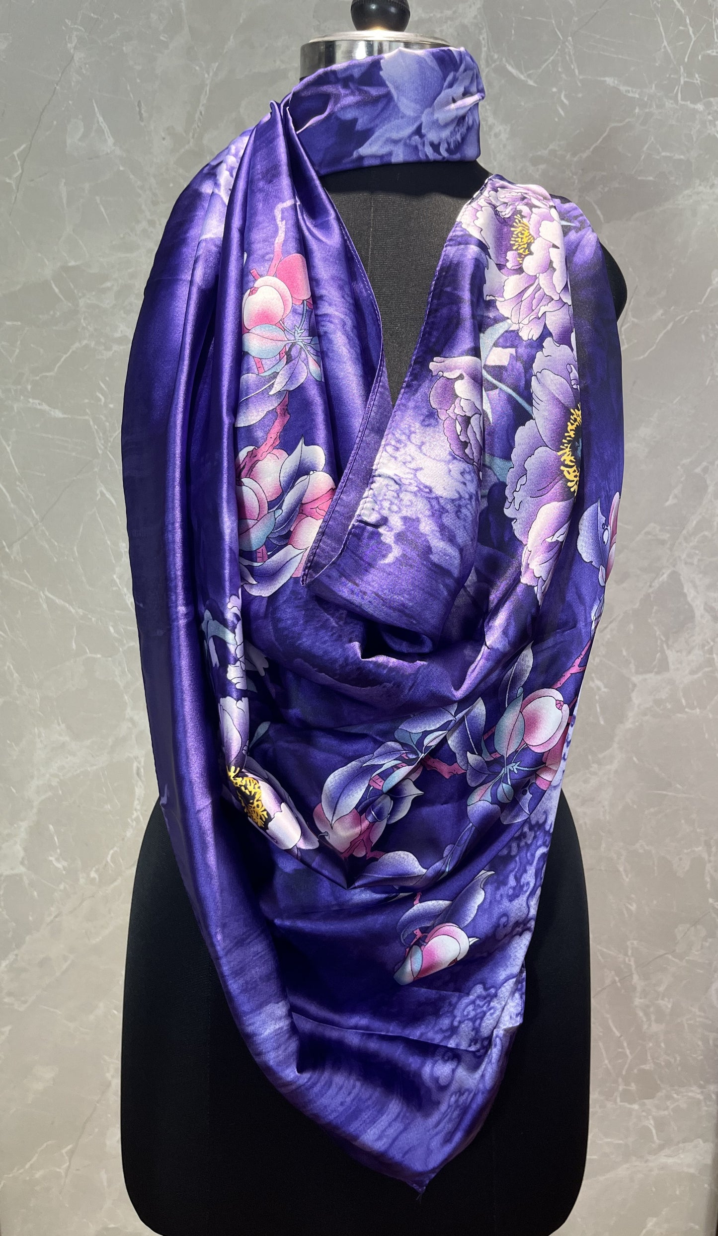 Peony Poetry | Silk Scarf