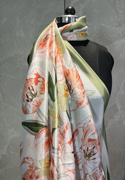 Orchid Orchard | Silk Scarf