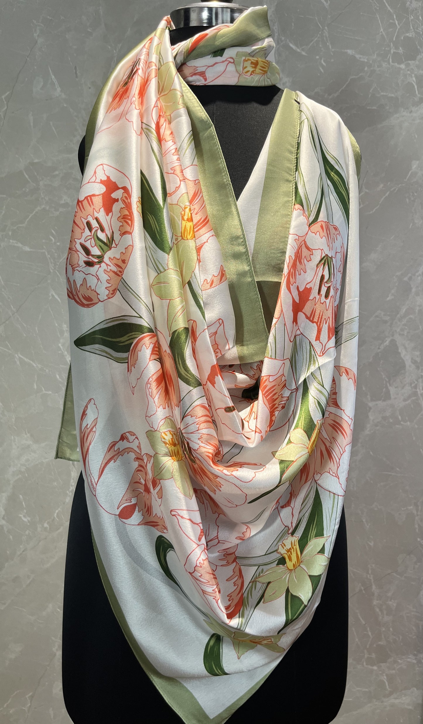 Orchid Orchard | Silk Scarf