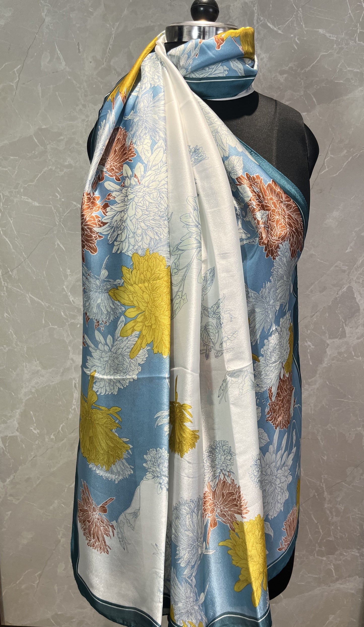 Flower Rain | Silk Scarf