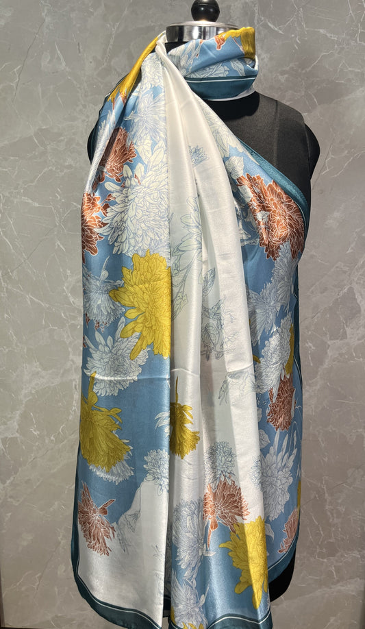 Flower Rain | Silk Scarf