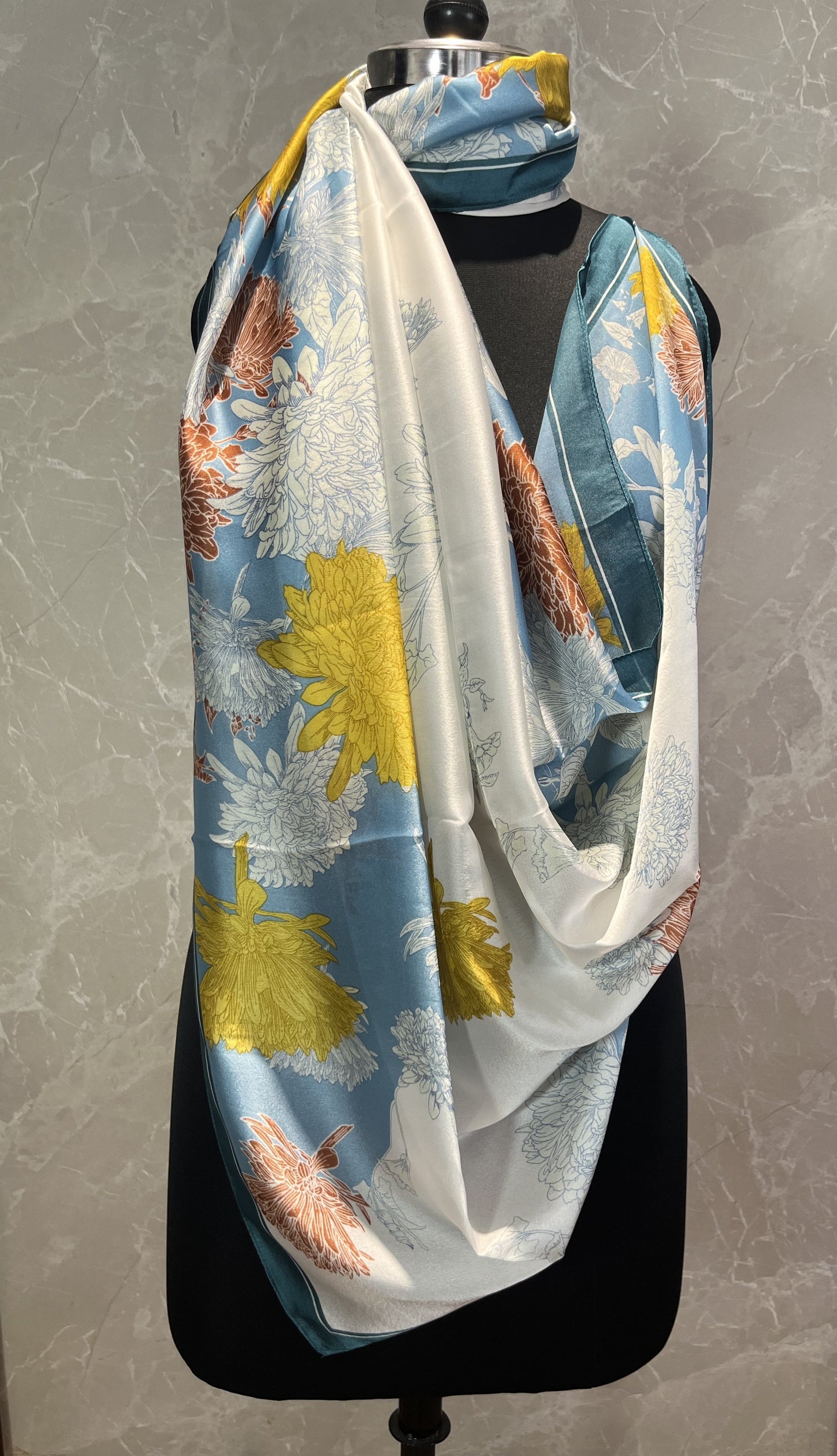 Flower Rain | Silk Scarf