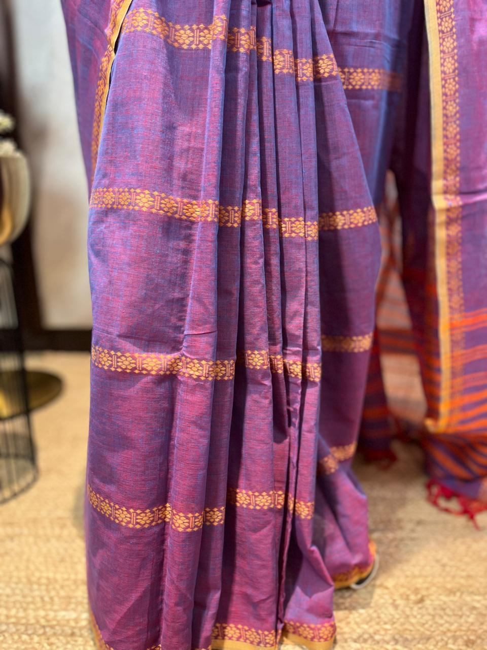 Dual Toned | Handloom Cotton Saree
