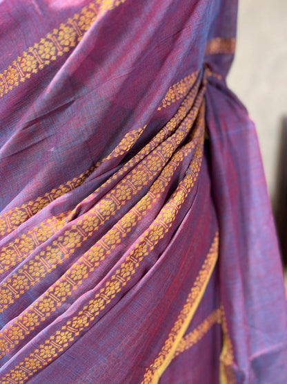 Dual Toned | Handloom Cotton Saree