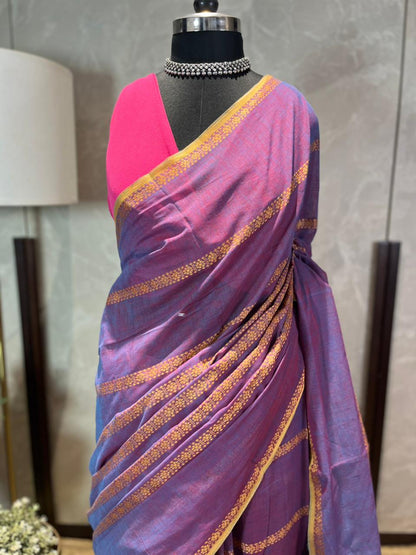 Dual Toned | Handloom Cotton Saree