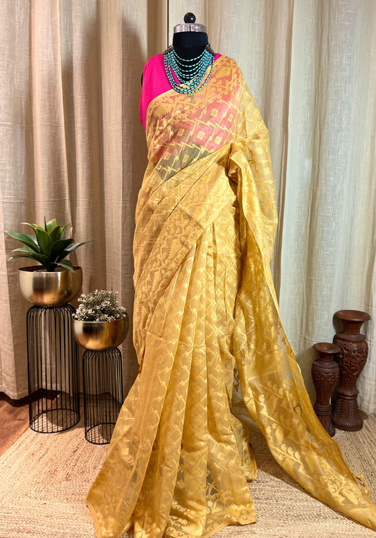 Beige Monochrome | Jamdani Saree
