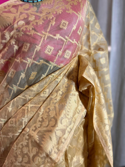 Beige Monochrome | Jamdani Saree