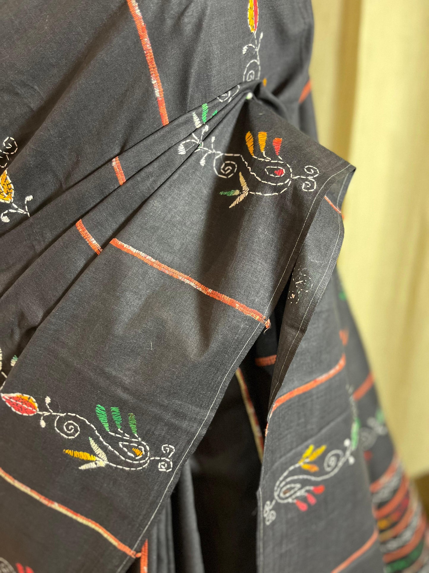 Nazarbattu | Kantha Stitch Saree
