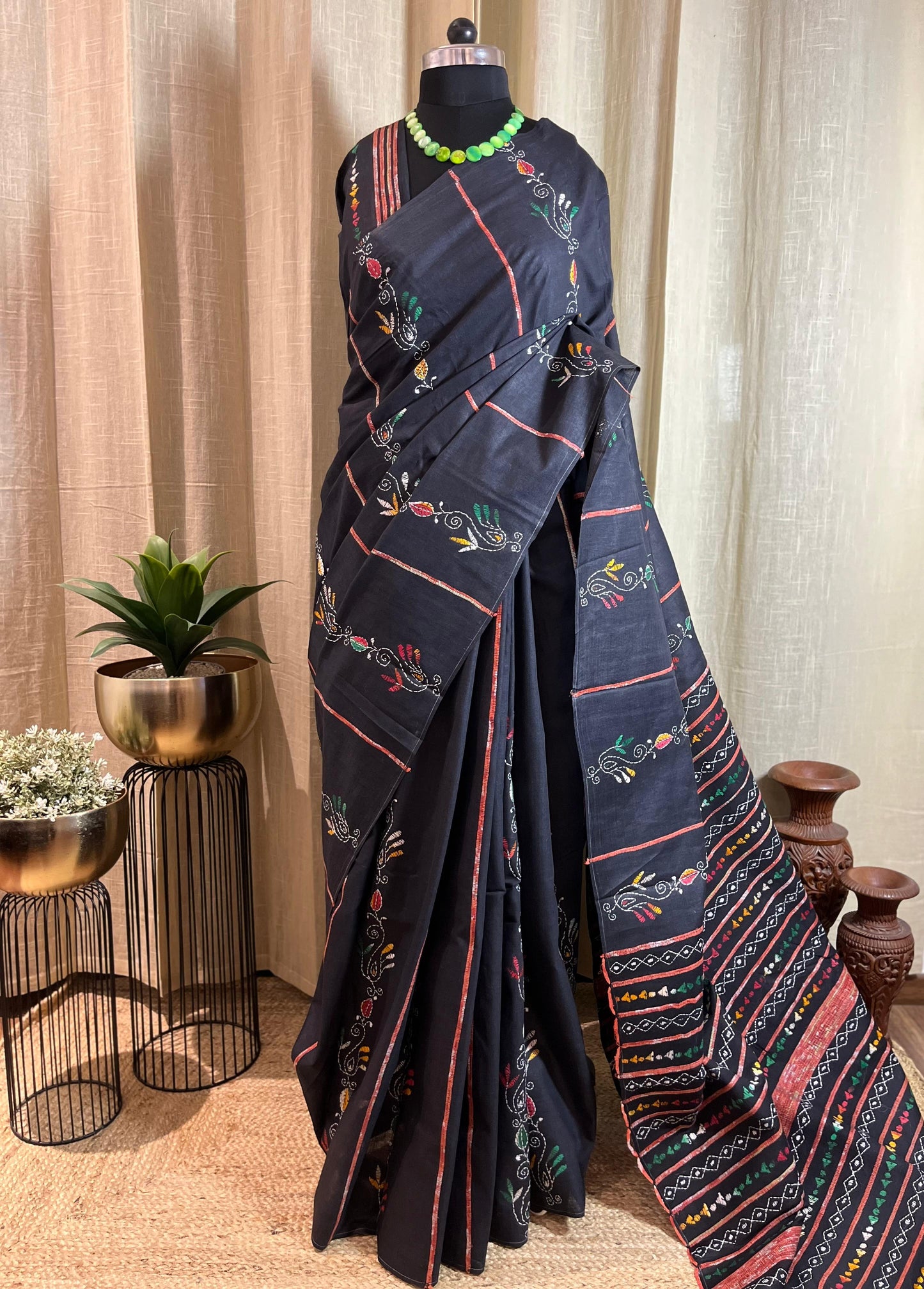 Nazarbattu | Kantha Stitch Saree