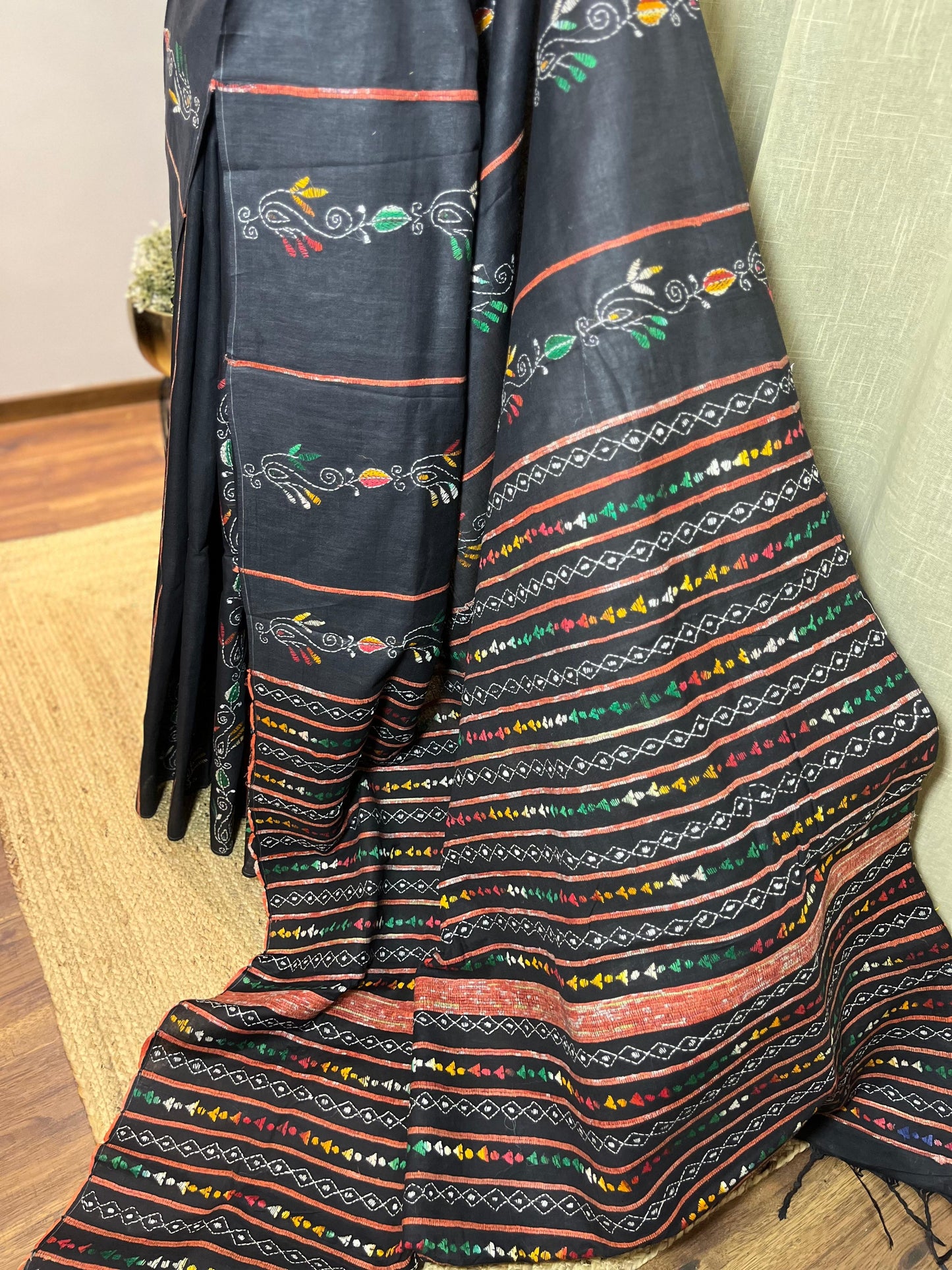 Nazarbattu | Kantha Stitch Saree