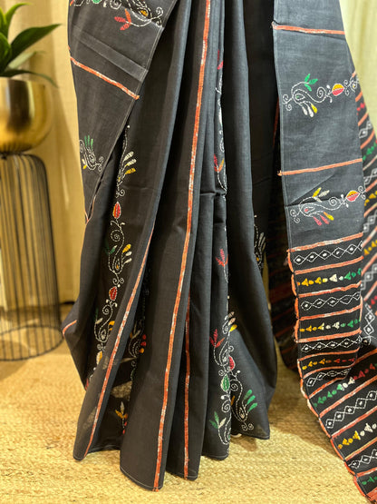 Nazarbattu | Kantha Stitch Saree