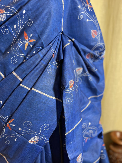 Neelam | Kantha Stitch Saree