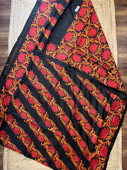 Boho Lotus | Kantha Stitch Saree