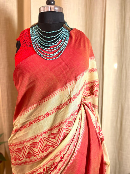 Blooming Fishes | Cotton Saree