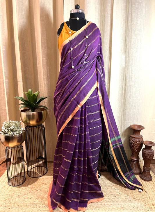 Royal Stripes | Cotton Saree