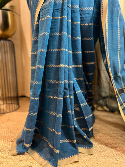 Teal Time | Cotton Saree
