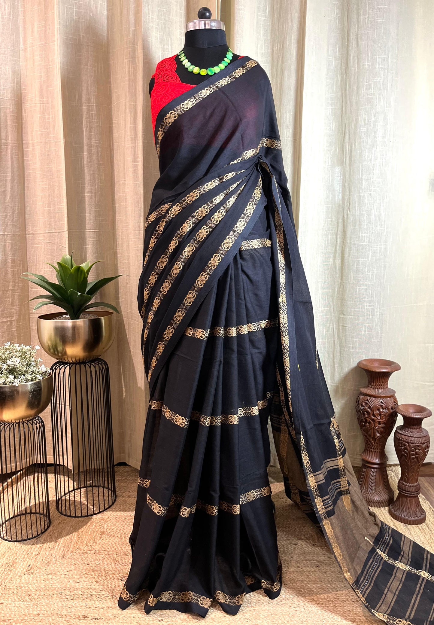 Black Rose | Cotton Saree
