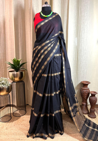 Black Rose | Cotton Saree