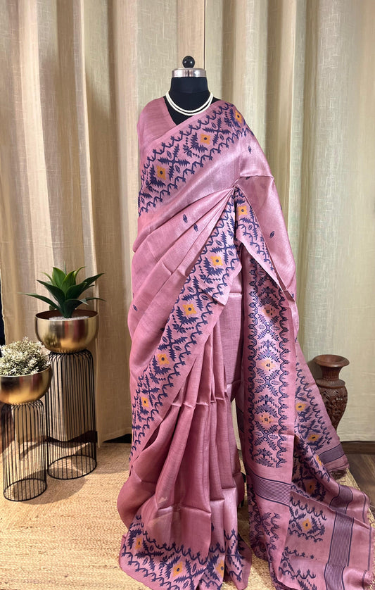 Blush Breeze | Tussar Silk Saree