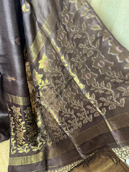 Silken Brew | Tussar Silk Saree