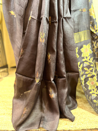 Silken Brew | Tussar Silk Saree