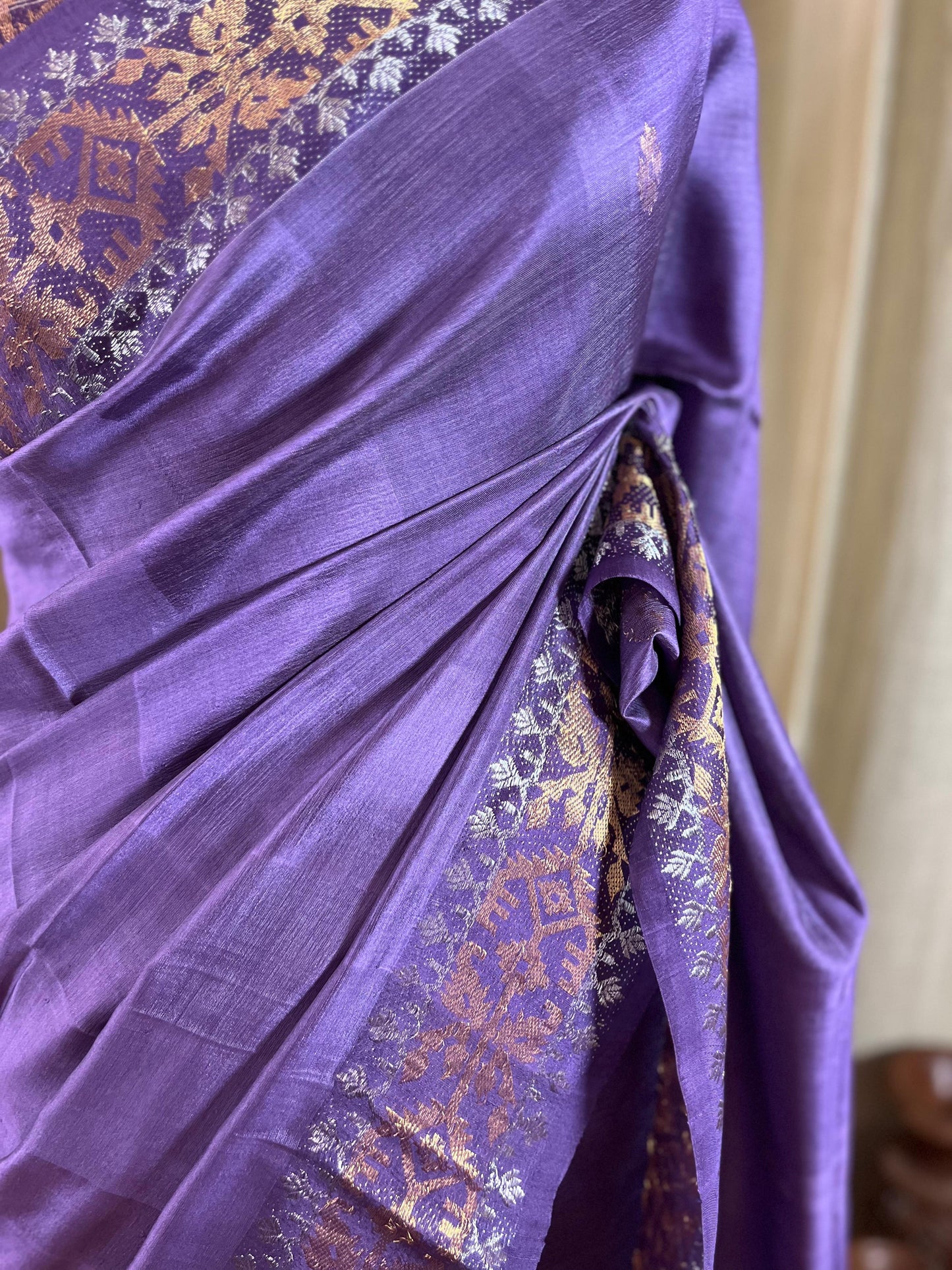 Lilac Dreams | Tussar Silk Saree