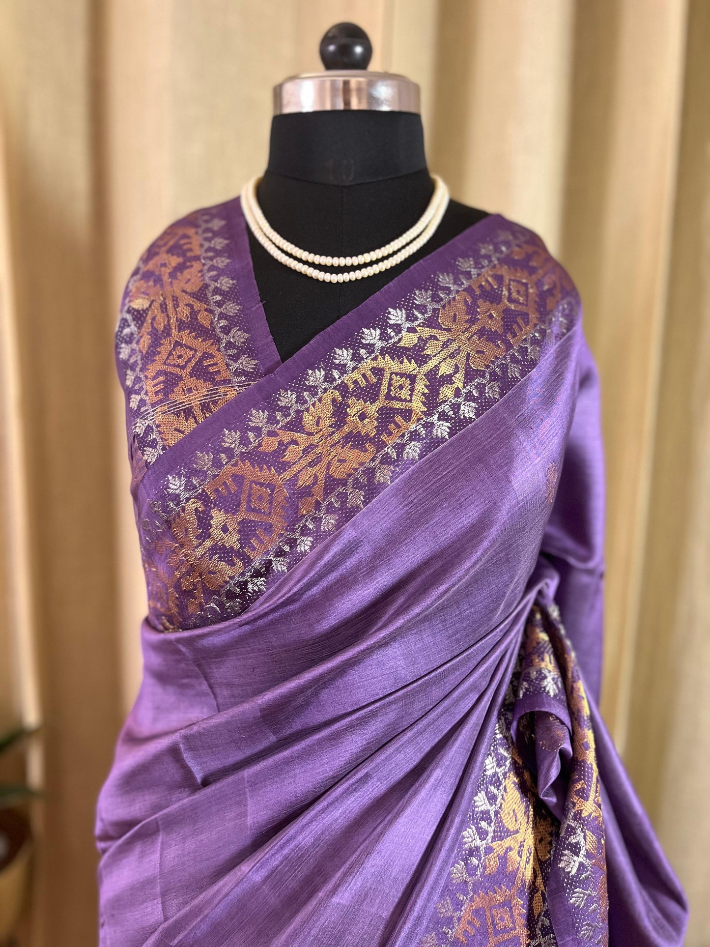 Lilac Dreams | Tussar Silk Saree