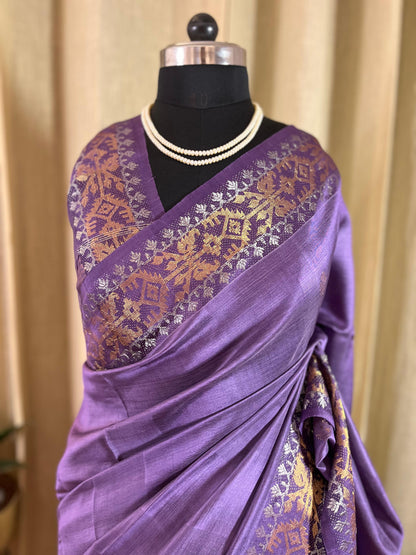Lilac Dreams | Tussar Silk Saree