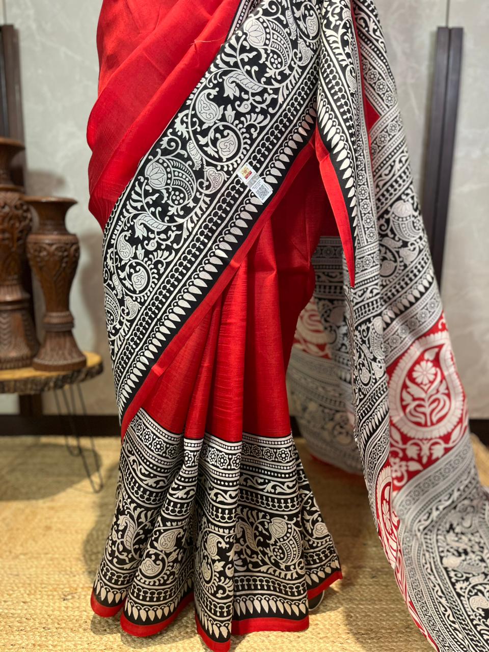 Laal Ishq | Blockprinted Pure Silk Saree