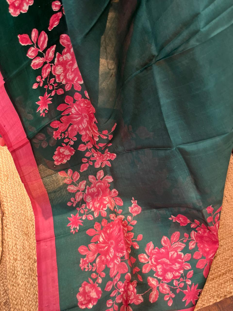 Hariette | Blockprinted Pure Silk Saree